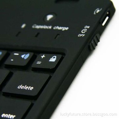 Detachable Wireless Bluetooth V3.0 59-Key Plastic Keyboard with PU Leather Case, for iPad Mini